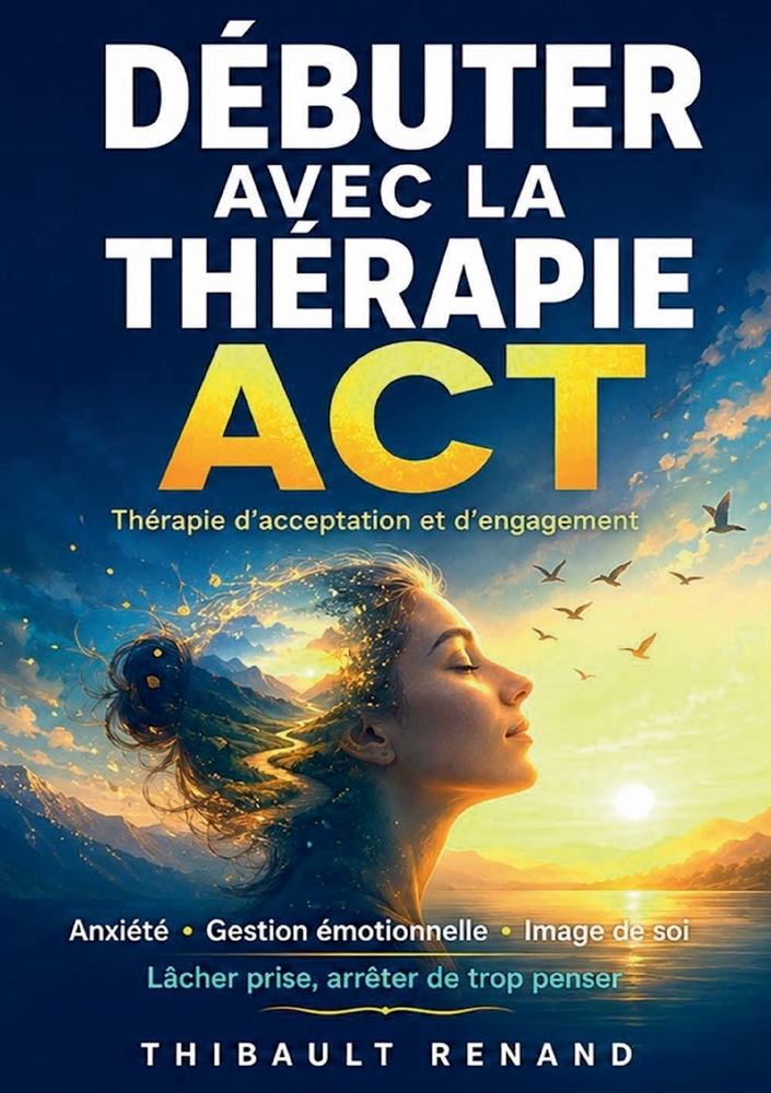 Débuter avec la thérapie ACT Thérapie d'acceptation et d'engagement: Anxiété - Gestion émotionnelle - Image de soi Lâcher prise, arrêter de trop pense cover