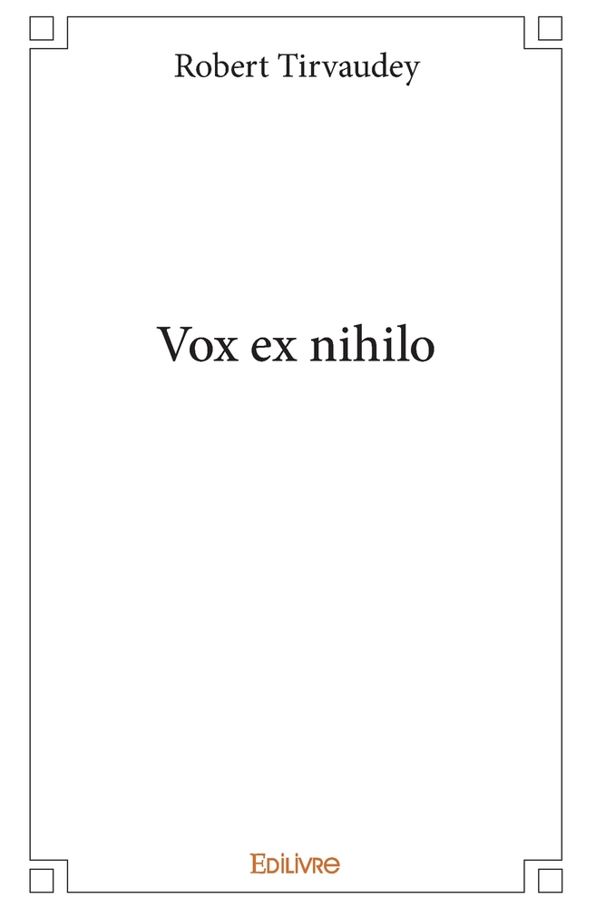 Vox ex nihilo cover