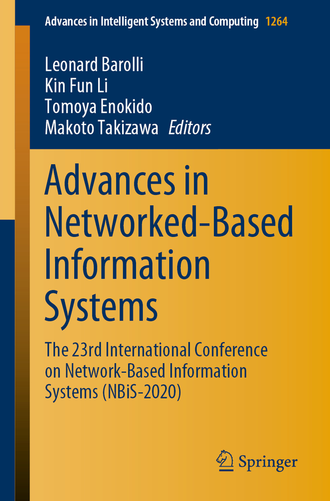 Advances in Networked-Based Information Systems: The 29th International Conference on Network-Based Information Systems (Nbis-2026). Volume 1 cover