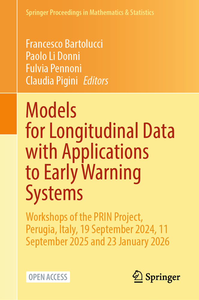 Models for Longitudinal Data with Applications to Early Warning Systems: Workshops of the Prin Project, Perugia, Italy, 19 September 2024, 11 Septembe cover