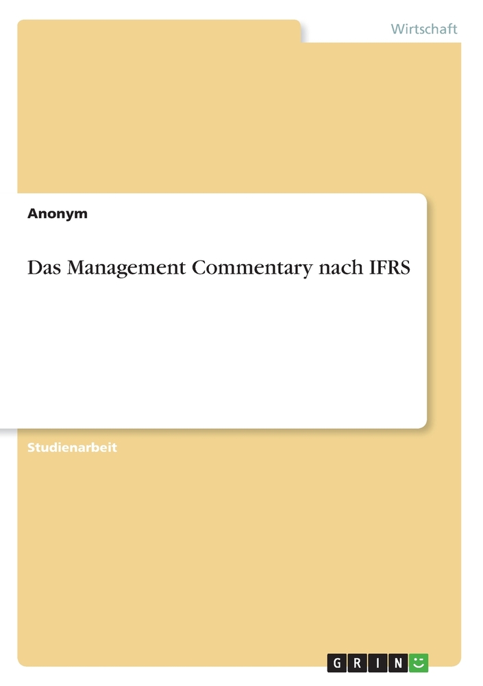 Das Management Commentary nach IFRS cover