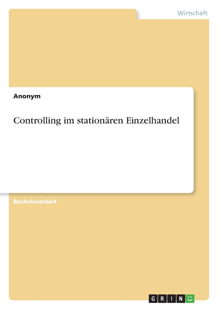 Controlling im stationären Einzelhandel cover