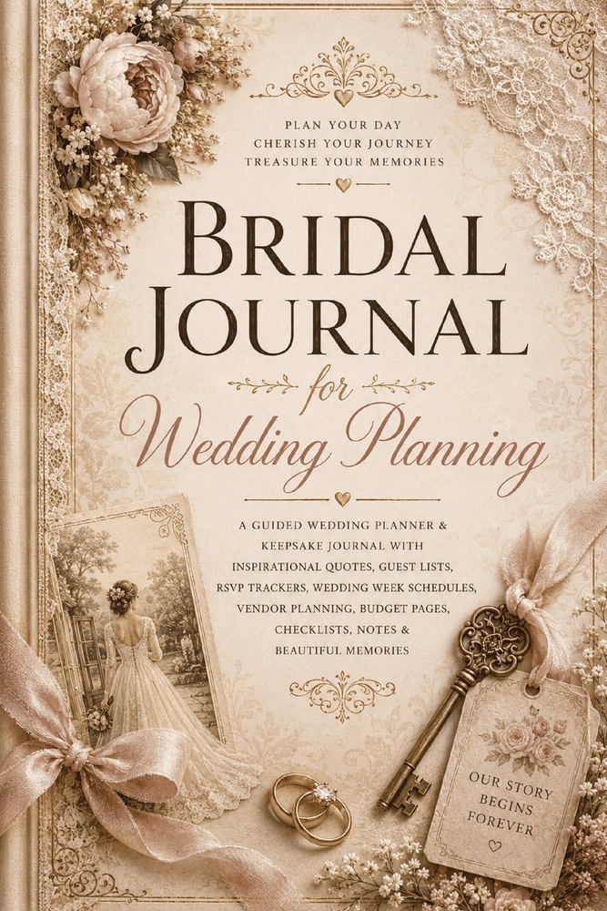 Bridal Journal for Wedding Planning: A Guided Wedding Planner & Keepsake Journal with Inspirational Quotes, Guest Lists, RSVP Trackers, Wedding Week S cover