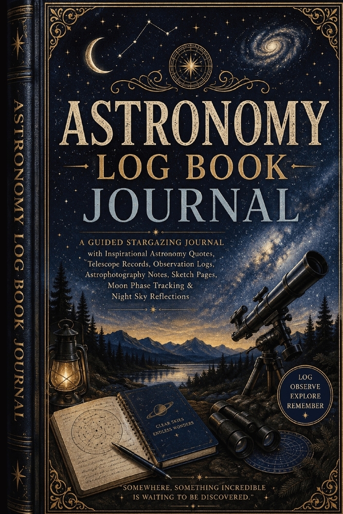 Astronomy Log Book Journal: A Guided Stargazing Journal with Inspirational Astronomy Quotes, Telescope Records, Observation Logs, Astrophotography Not cover