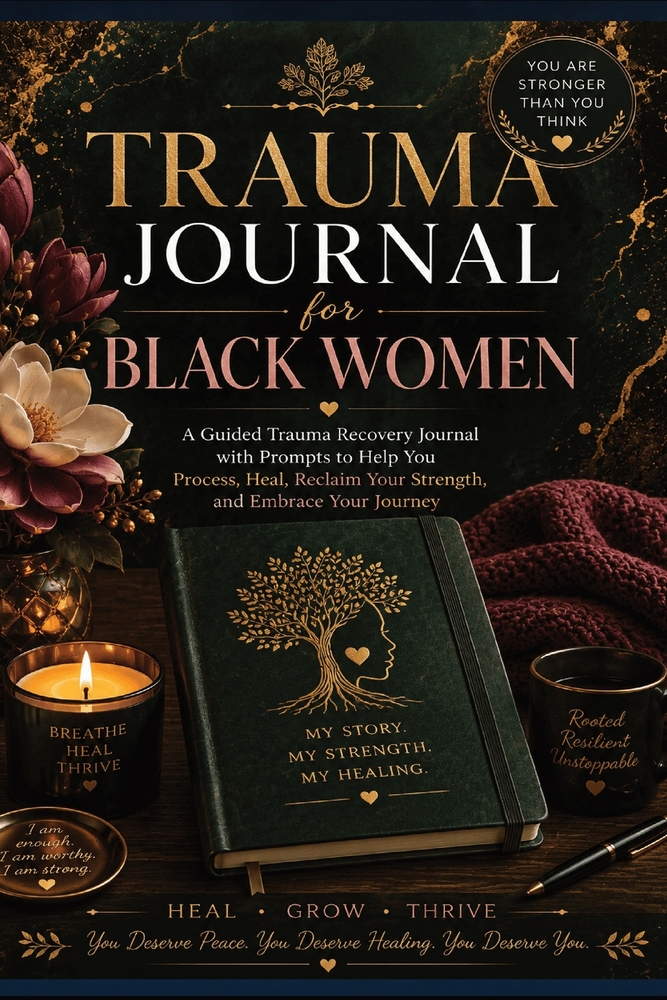 Trauma Journal for Black Women: A Guided Trauma Recovery Journal with Prompts to Help You Process, Heal, Reclaim Your Strength, and Embrace Your Journ cover