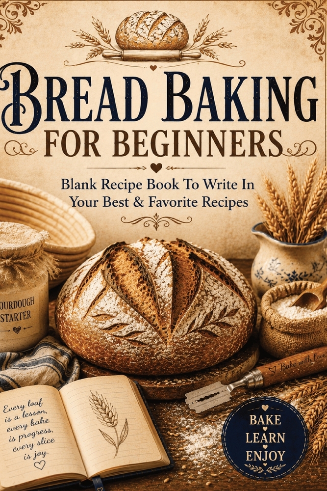 Bread Baking for Beginners: Log Book for Sourdough, Starter, Hydration, Fermentation, Proofing, Crumb & Homemade Bread with Funny Baking Quotes cover