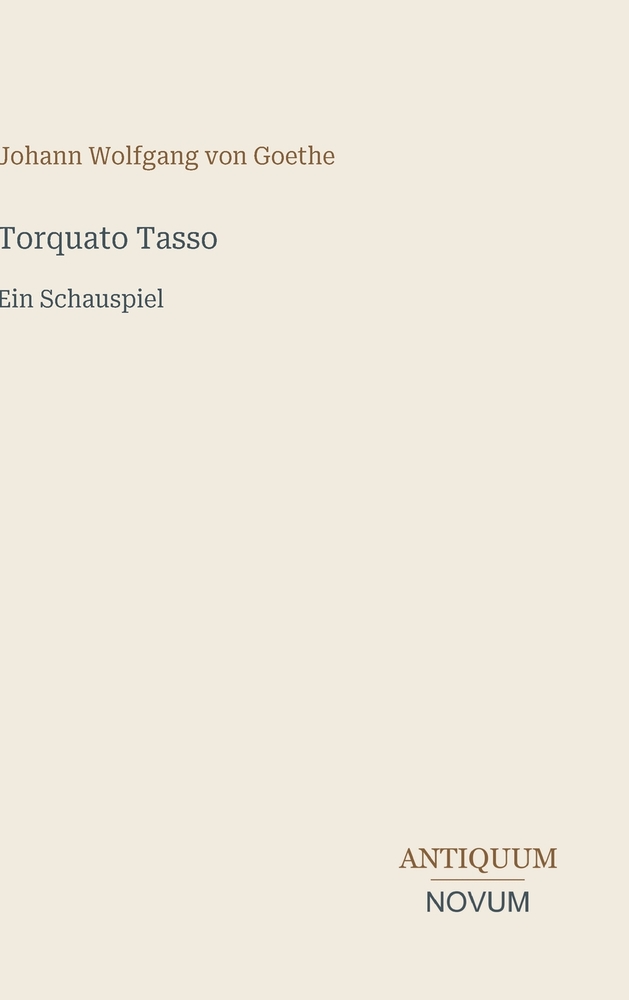 Torquato Tasso: Ein Schauspiel cover