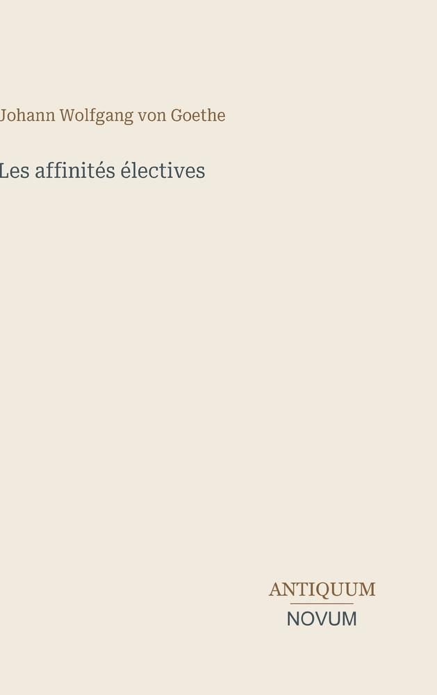 Les affinités électives cover