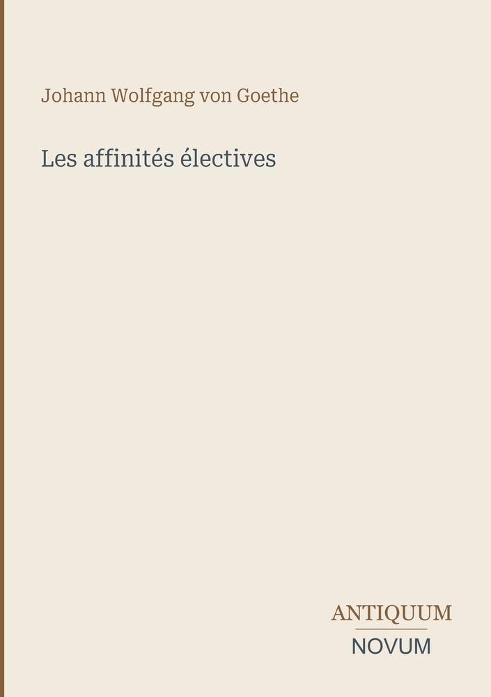 Les affinités électives cover