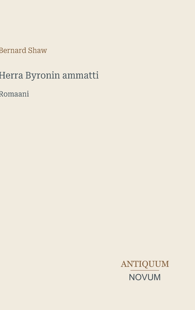 Herra Byronin ammatti: Romaani cover