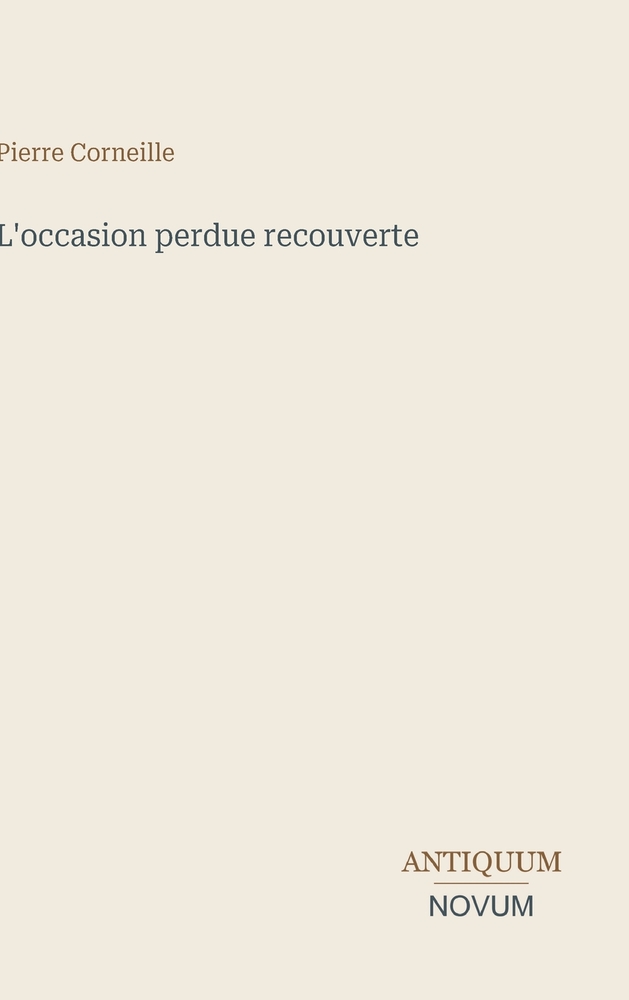 L'occasion perdue recouverte cover