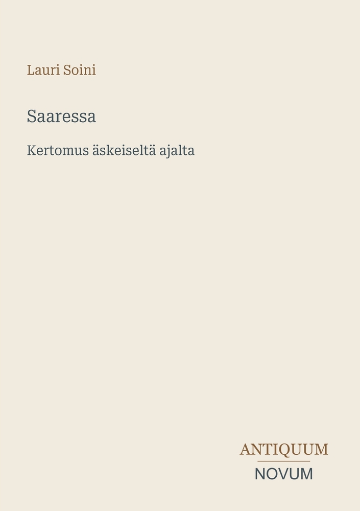 Saaressa: Kertomus äskeiseltä ajalta cover
