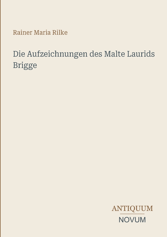 Die Aufzeichnungen des Malte Laurids Brigge cover