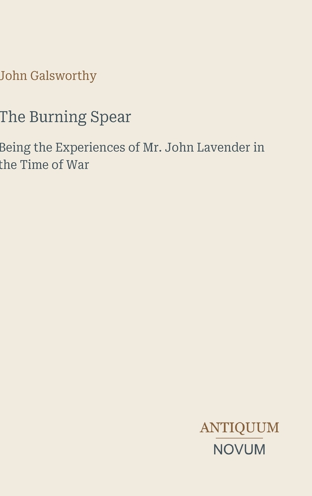 The Burning Spear: Being the Experiences of Mr. John Lavender in the Time of War cover