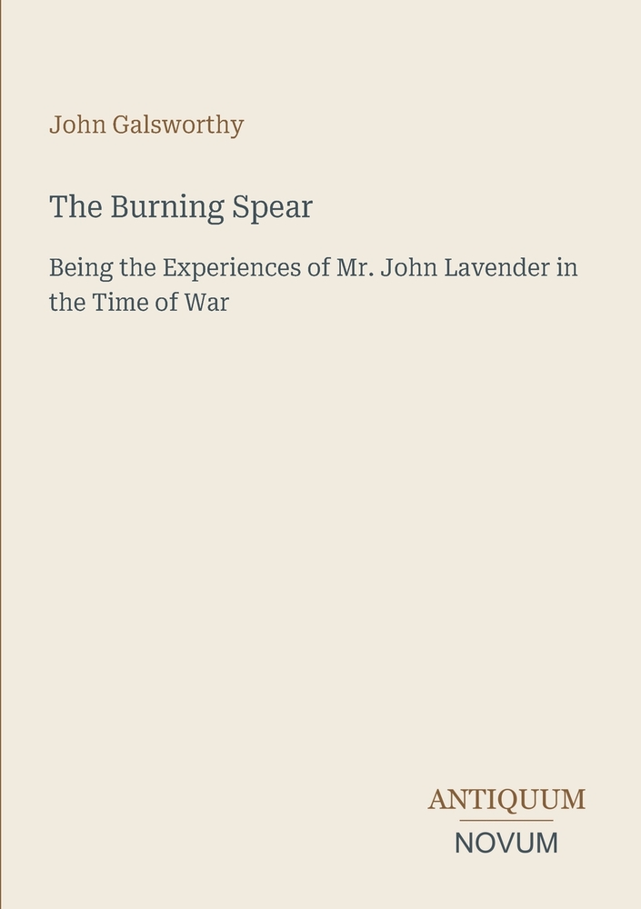 The Burning Spear: Being the Experiences of Mr. John Lavender in the Time of War cover