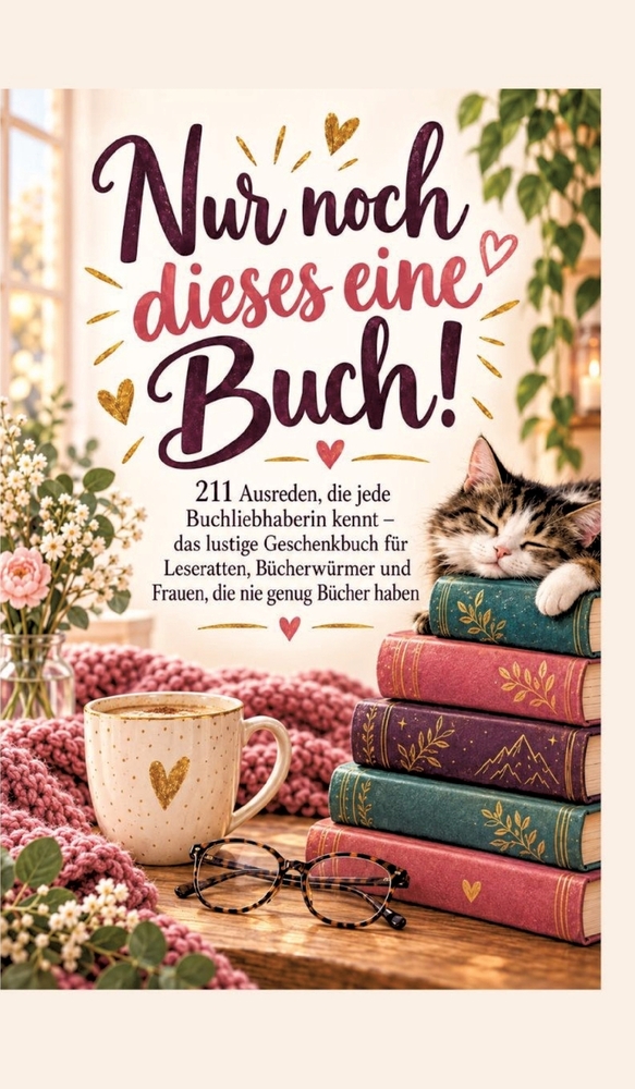 Nur noch dieses eine Buch! 211 Ausreden, die jede Buchliebhaberin kennt: das lustige Geschenkbuch für Leseratten, Bücherwürmer und Frauen, die nie gen cover