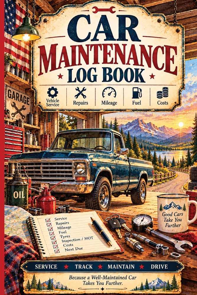 Car Maintenance Log Book: A Vehicle Maintenance & Service Record Book for Repairs, Mileage, Oil Changes, Fuel, MPG, Tyres, Costs, Inspections & Auto R cover