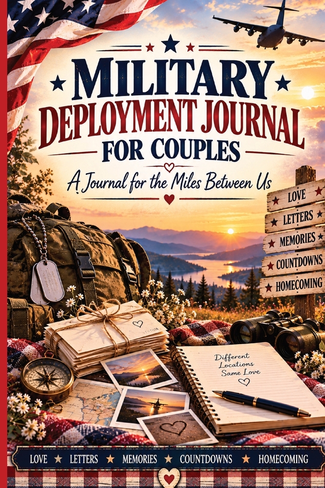 Military Deployment Journal for Couples: A Long Distance Relationship Journal for Military Couples, Spouses & Partners to Track Deployment, Letters, C cover