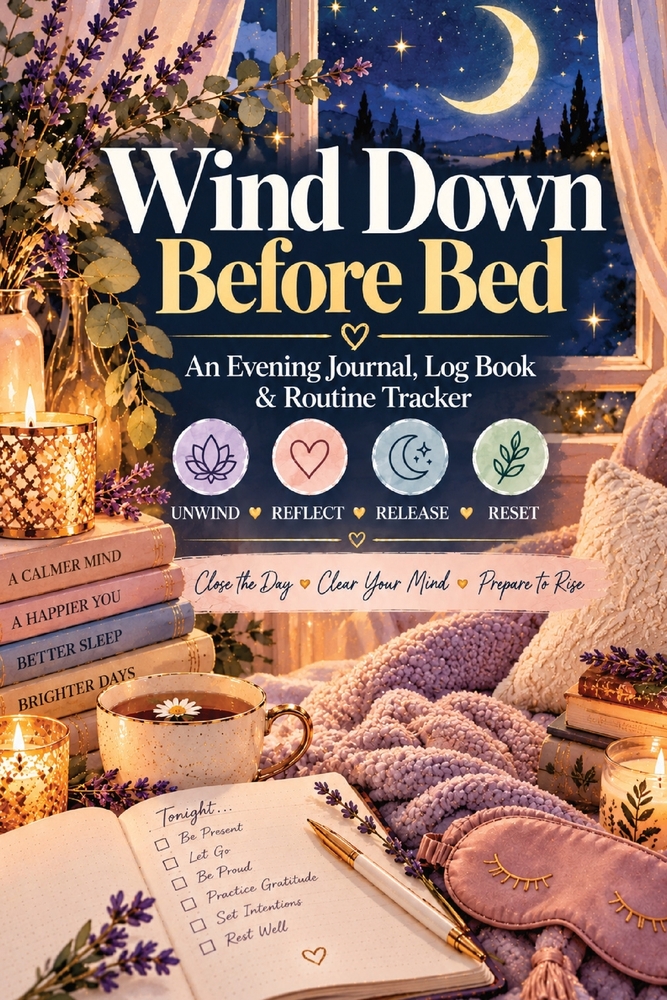 Wind Down Before Bed: An Evening Wind Down Journal, Log Book & Routine Tracker for How to Wind Down After a Long Day or Work, Clear Your Mind, Practic cover