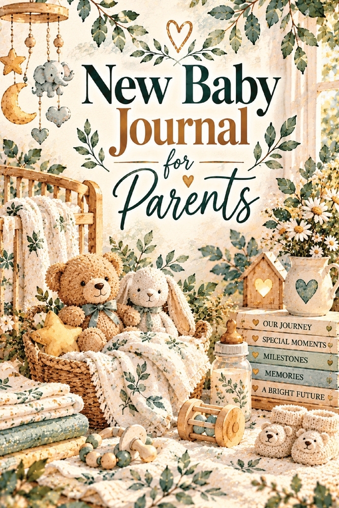 New Baby Journal for Parents: A Guided Baby Prep Planner & Parenting Journal for Pregnancy Planning, Hospital Bags, Nursery Setup, Baby Names, Budgeti cover