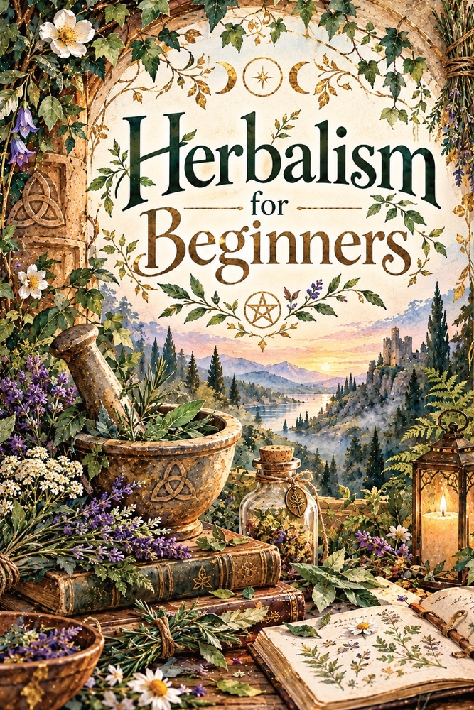 Herbalism for Beginners: A Druid Herbarium Journal for Recording Magical Plants, Brewing Recipes, Animal Transformations, Animal Companions, Seasonal cover
