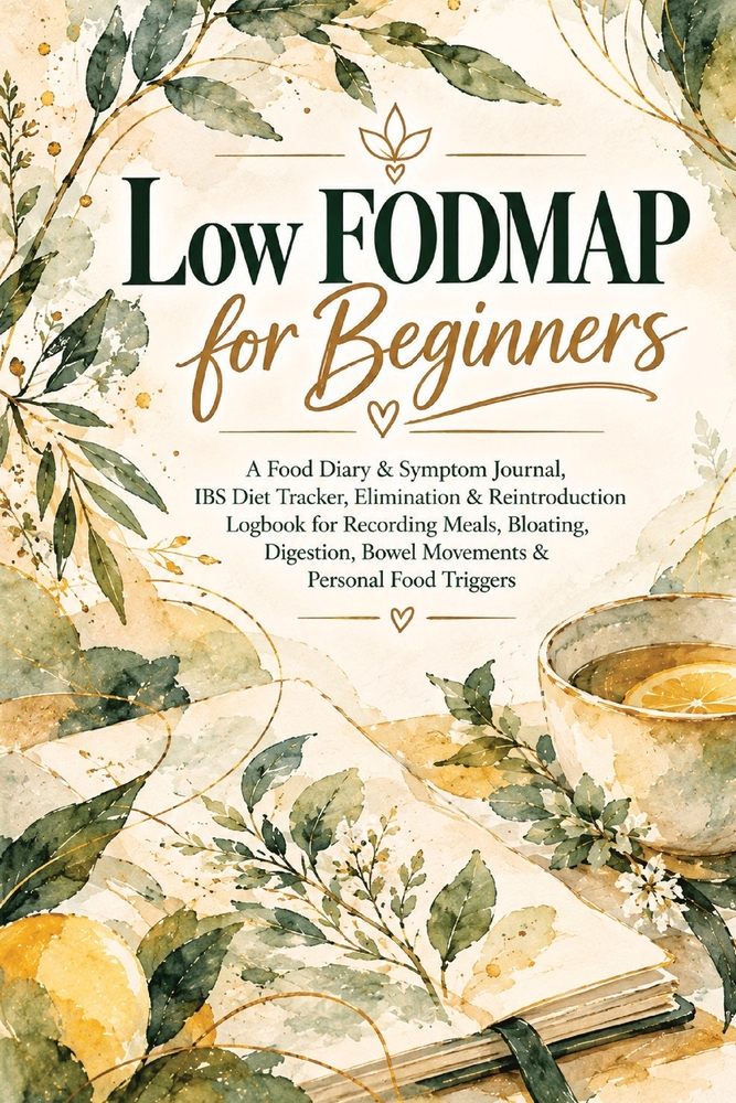Low Fodmap For Beginners: A Food Diary & Symptom Journal, IBS Diet Tracker, Elimination & Reintroduction Logbook for Recording Meals, Bloating, Digest cover