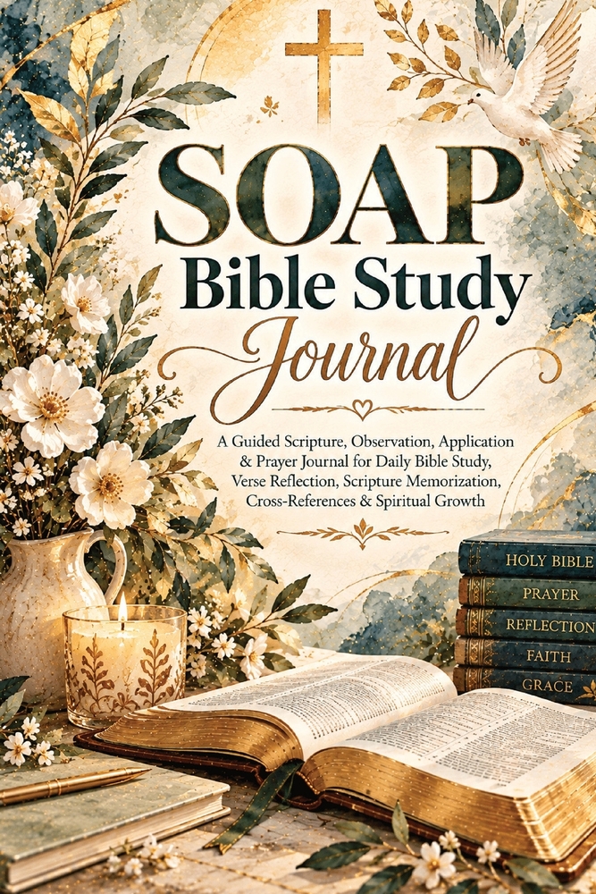 Soap Bible Study Journal: A Guided Scripture, Observation, Application & Prayer Journal for Daily Bible Study, Verse Reflection, Scripture Memorizatio cover