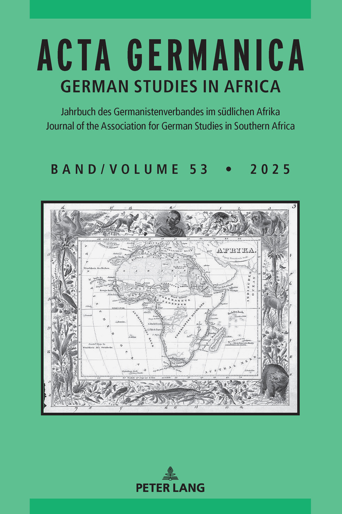 Acta Germanica: German Studies in Africa cover