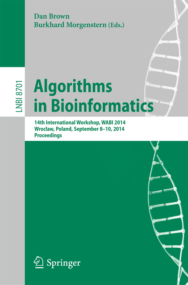 Algorithms in Bioinformatics: 14th International Workshop, Wabi 2014, Wroclaw, Poland, September 8-10, 2014. Proceedings cover