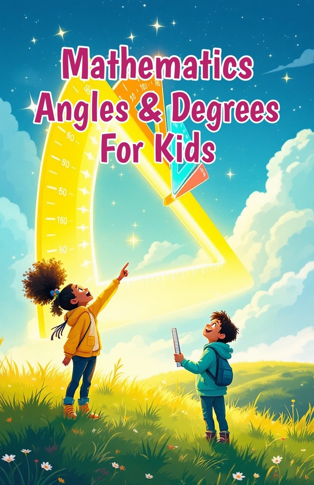 Mathematics Angles and Degrees for Kids: A Beginner's Guide to Types, Measuring, Drawing, and Real-Life Uses of Geometry for Ages 6-10 cover