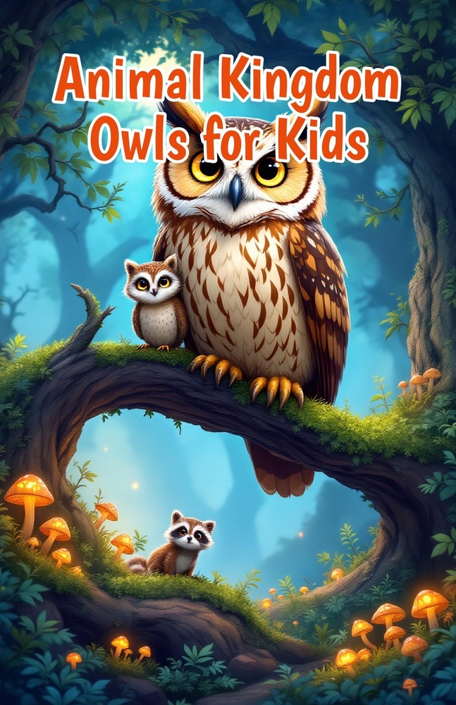 Animal Kingdom Owls for Kids: Fascinating Facts About Nocturnal Birds of Prey, Silent Flight, Hunting, Species, and Wildlife Conservation cover