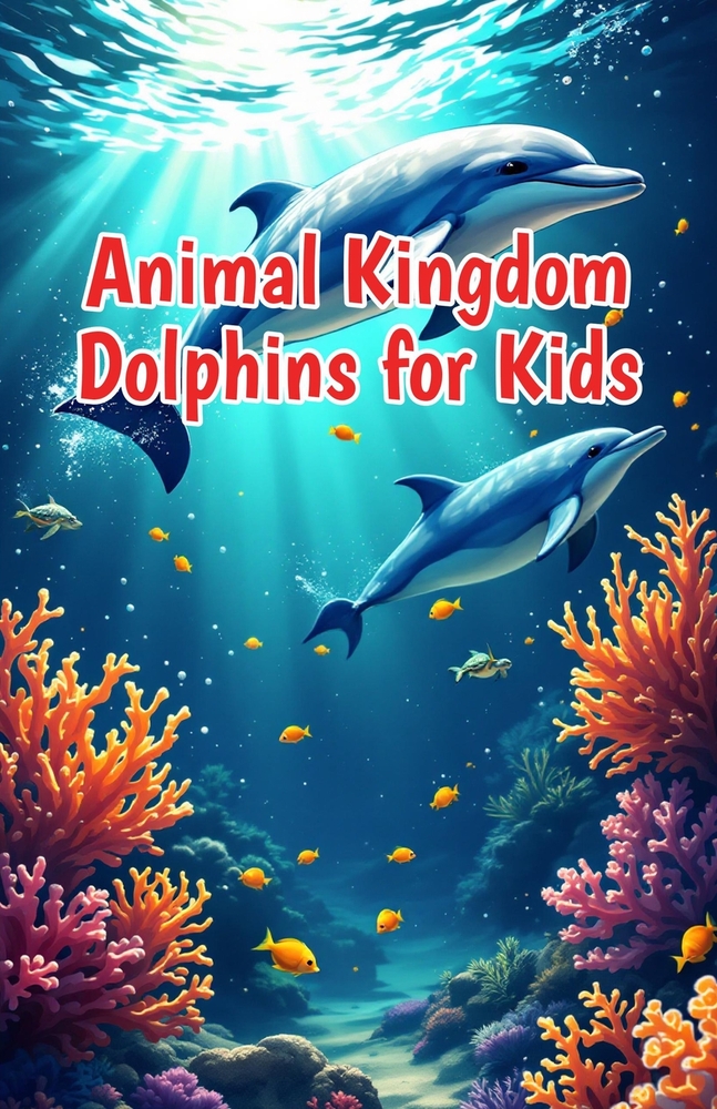 Animal Kingdom Dolphins for Kids: Fascinating Facts About Dolphin Behavior, Species, Echolocation, and Ocean Conservation for Young Readers cover