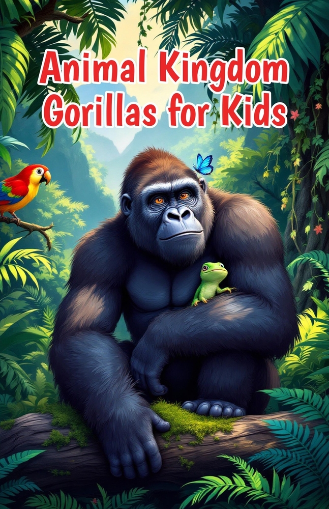 Animal Kingdom Gorillas for Kids: Silverbacks, Baby Gorillas, Family Life, Rainforest Habitats, and Conservation of Endangered Apes cover
