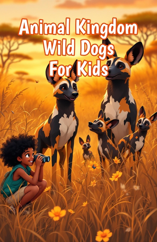 Animal Kingdom Wild Dogs for Kids: Fun Facts About African Painted Dogs, Pack Behavior, Endangered Species, and Canine Hunters Across the Savanna cover