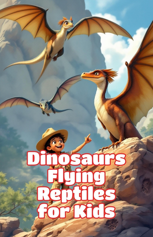Dinosaurs Flying Reptiles for Kids: Pterosaurs Pterodactyl Quetzalcoatlus Prehistoric Sky Creatures Fossils Paleontology Science Nonfiction Ages 6 8 1 cover