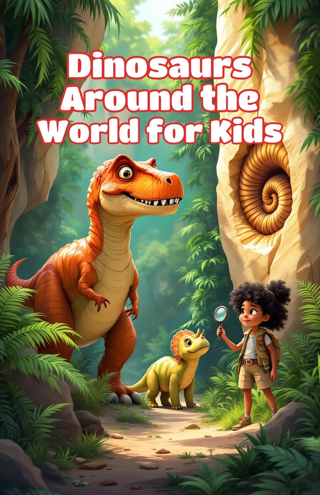 Dinosaurs Around the World for Kids: A Continent-by-Continent Journey Through Fossil Discoveries, Prehistoric Habitats, and Ancient Giants cover