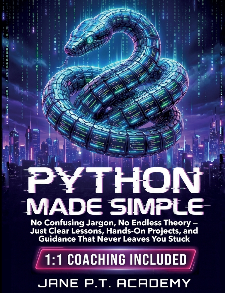 Python made simple: No Confusing Jargon, No Endless Theory, Just Clear Lessons, Hands-On Projects, and Guidance That Never Leaves You Stuck cover