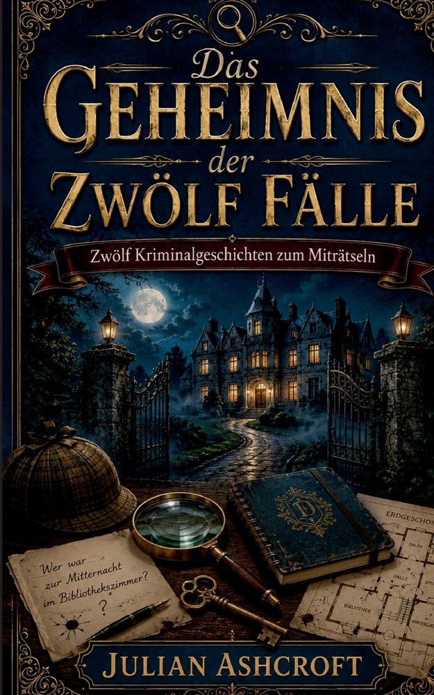 Das Geheimnis der zwölf Fälle: Zwölf Kriminalgeschichten zum Miträtseln cover