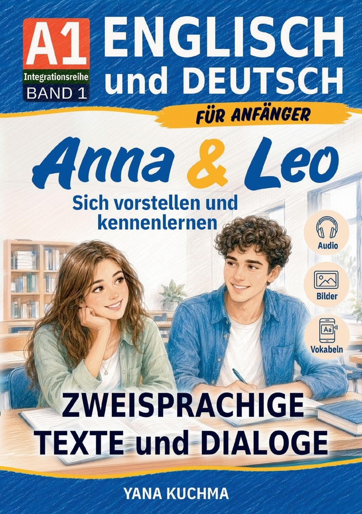Anna & Leo - Sich vorstellen und kennenlernen. Englisch und Deutsch für Anfänger (A1) - Integrationsreihe. Band 1: Zweisprachige Texte und Dialoge mit cover