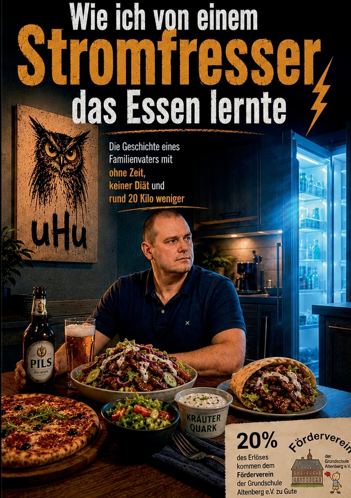 Wie ich von einem Stromfresser das Essen lernte: Die Geschichte eines Familienvaters mit ohne Zeit, keiner Diät und rund 20 Kilo weniger cover