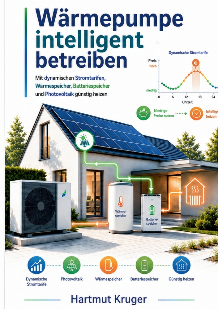 Wärmepumpe intelligent betreiben: Mit dynamischen Stromtarifen, Wärmespeicher, Batteriespeicher und Photovoltaik günstig heizen cover