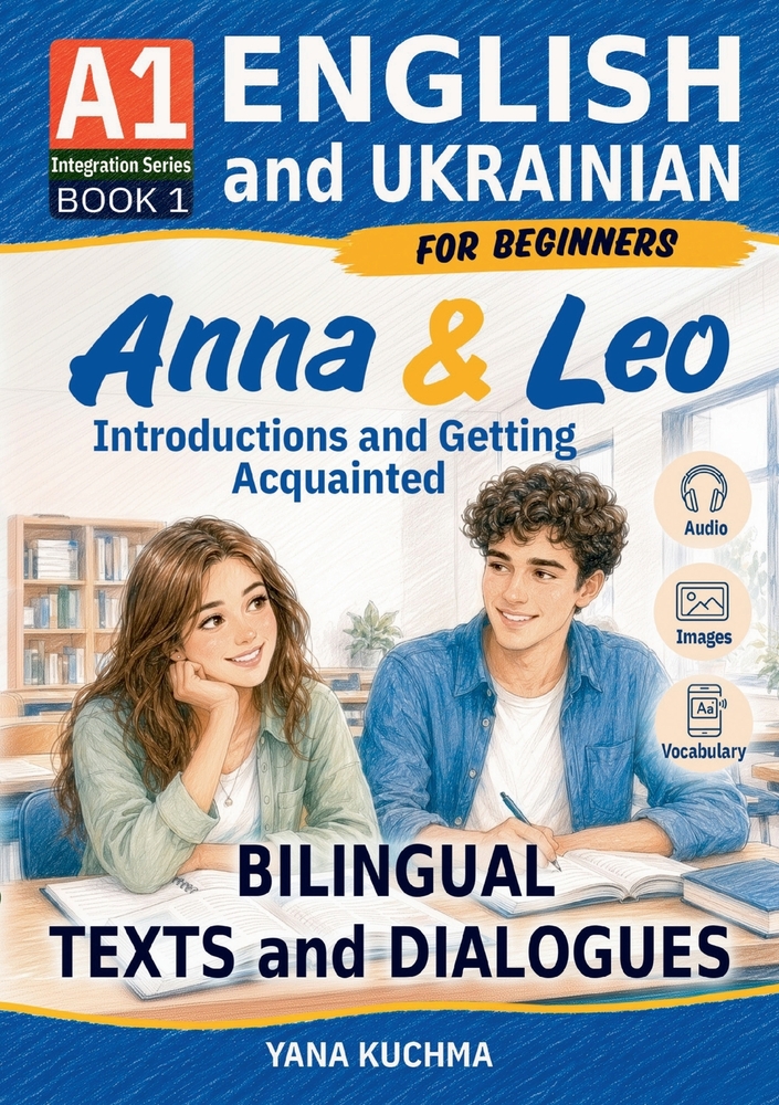 Anna & Leo - Introductions and Getting Acquainted. English and Ukrainian for Beginners (A1) - Integration Series. Book 1: Bilingual Texts and Dialogue cover