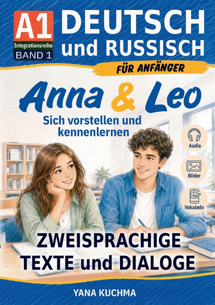 Anna & Leo - Sich vorstellen und kennenlernen. Deutsch und Russisch für Anfänger (A1) - Integrationsreihe. Band 1: Zweisprachige Texte und Dialoge mit cover