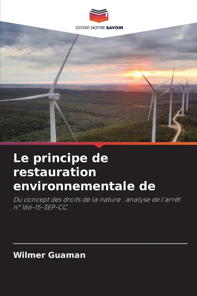 Le principe de restauration environnementale de cover