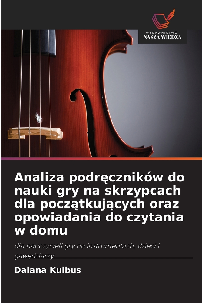 Analiza podręczników do nauki gry na skrzypcach dla początkujących oraz opowiadania do czytania w domu cover