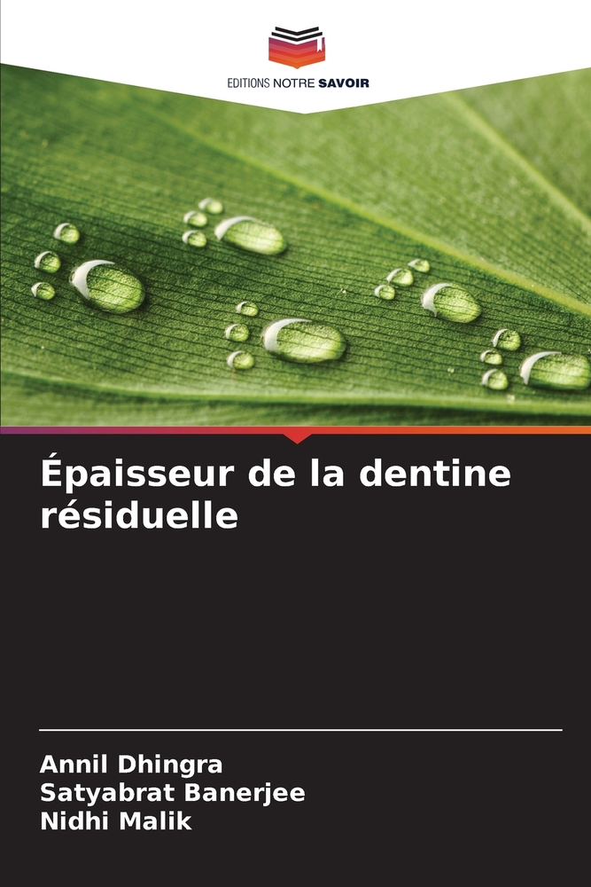 Épaisseur de la dentine résiduelle cover