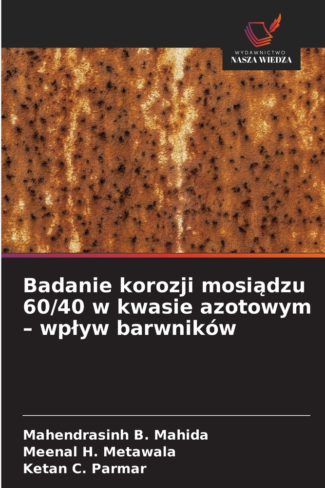 Badanie korozji mosiądzu 60/40 w kwasie azotowym - wplyw barwników cover