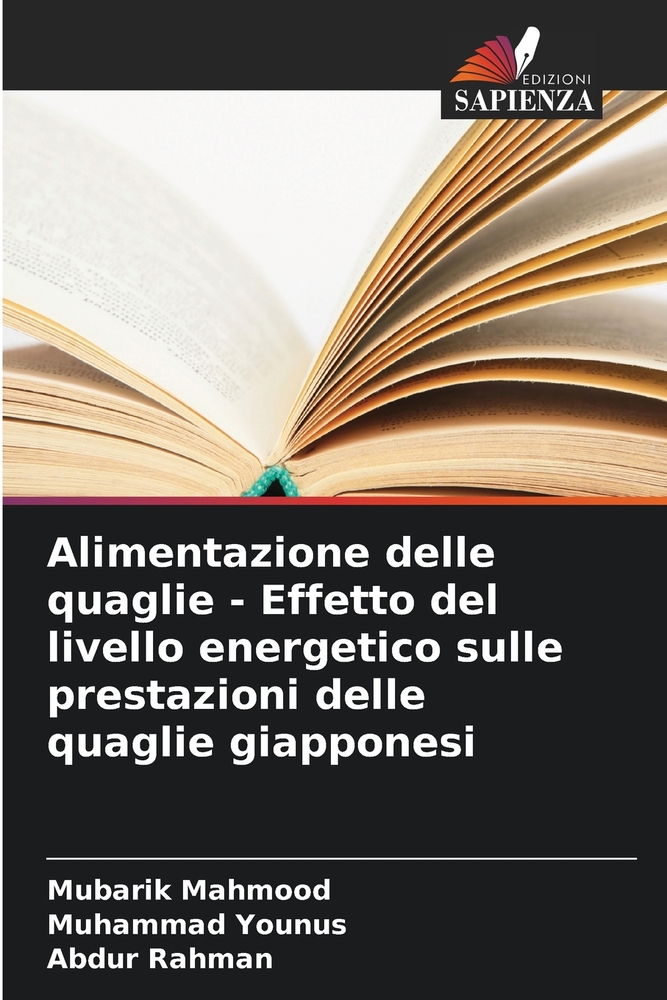 Alimentazione delle quaglie - Effetto del livello energetico sulle prestazioni delle quaglie giapponesi cover