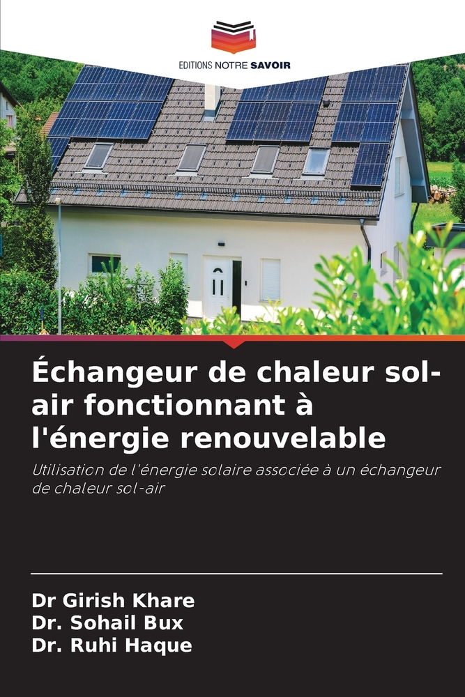Échangeur de chaleur sol-air fonctionnant à l'énergie renouvelable cover