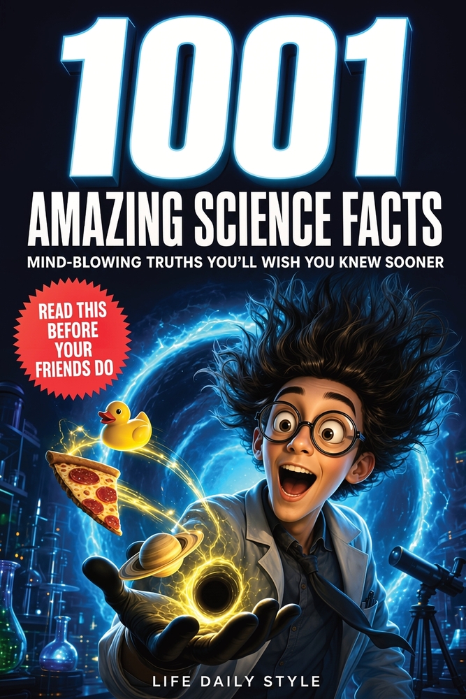 1001 Amazing Science Facts Book: A Journey Through Myths, History, and Discovery-Mind-Blowing Insights for Teens, Adults, and Seniors on Nature, Cultu cover